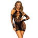 Мінісукня Leg Avenue Mini dress and matching gloves Black One Size