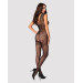 Бодистокинг Obsessive Bodystocking F234 абстрактный рисунок, глубокое декольте black S/M/L