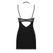 Сорочка Obsessive Selinne chemise & thong чорна XS/S