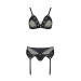 Комплект белья Passion NESSY SET black XXL/XXXL