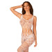 Сетчатый бодистокинг с имитацией топа и шорт Obsessive Bodystocking G330 белый S/M/L