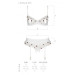 Сексуальный комплект с поясом для чулок Passion LOVELIA SET white XXL/XXXL