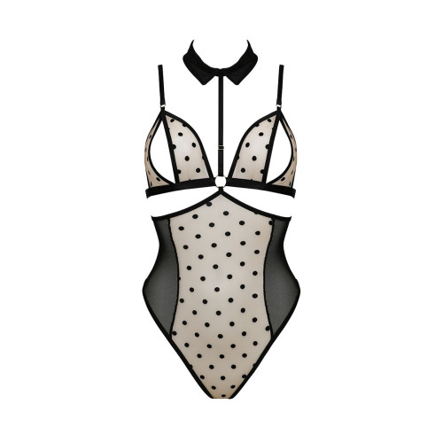 Боді з відкритими грудьми Passion DOMINICA BODY beige L/XL