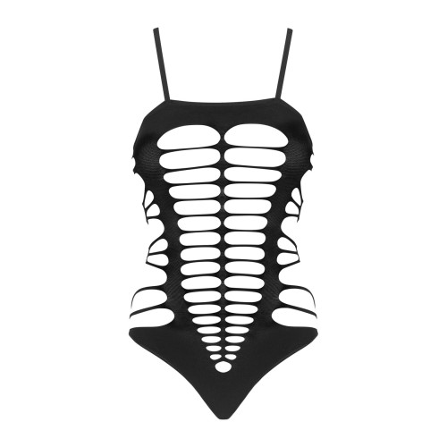 Бодистокинг с поперечными вырезами Obsessive B122 teddy черный S/M/L