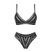 Комплект белья Obsessive Natilya 2-pcs set бюстгальтер, трусики, black XS/S