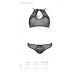 Комплект: бра, трусики з ажурним декором та відкритим кроком Passion Ursula Set black XXL/XXXL