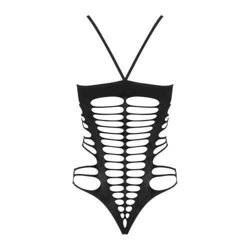 Бодистокинг с поперечными вырезами Obsessive B122 teddy черный S/M/L