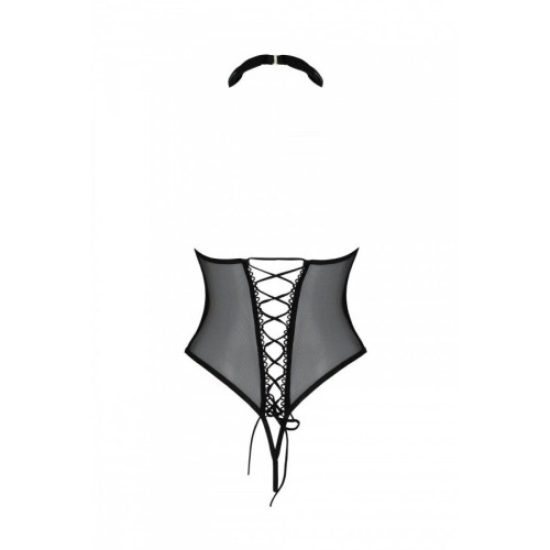 Эротическое боди Passion TRISHA BODY, S/M, black, с открытыми чашками