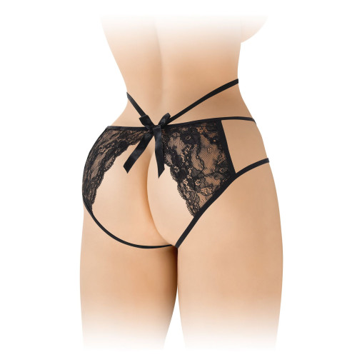 Трусики с открытой попкой Fashion Secret Nadia Черные