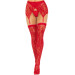 Чулки Leg Avenue Leg Avenue Lace thigh highs & garterbelt Red One Size