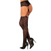 Эротические колготки-бодистокинг Obsessive Garter stockings S821 черные S/M/L