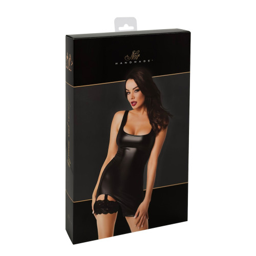 Платье Noir Handmade F344 Powerwetlook dress with garter - XL