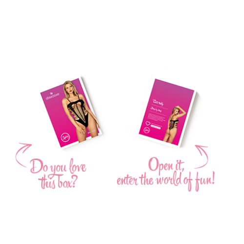 Бодистокинг с поперечными вырезами Obsessive B122 teddy черный S/M/L