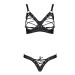 Комплект из экокожи Passion CELINE BIKINI black S/M