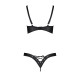Комплект из экокожи Passion CELINE BIKINI black S/M