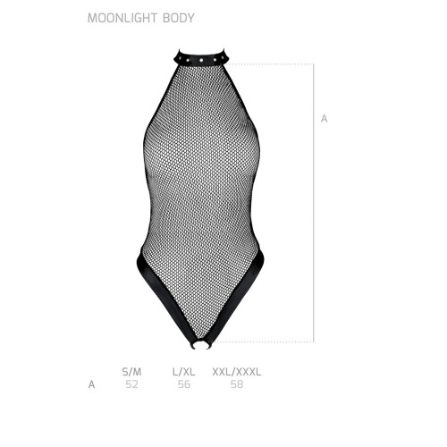 Боди-халтер с открытым доступом Passion MOONLIGHT BODY black S/M