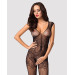 Бодистокинг Obsessive Bodystocking F234 абстрактный рисунок, глубокое декольте black S/M/L
