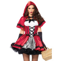 Эротический костюм Красной шапочки Leg Avenue Gothic Red Riding Hood L, платье, накидка Эротический костюм Красной шапочки Leg Avenue Gothic Red Riding Hood L, платье, накидка
