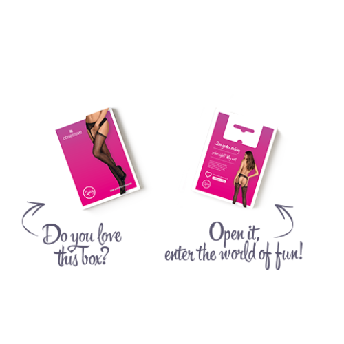 Сітчасті панчохи-стокінги зі стрілкою Obsessive Garter stockings S314 чорні S/M/L