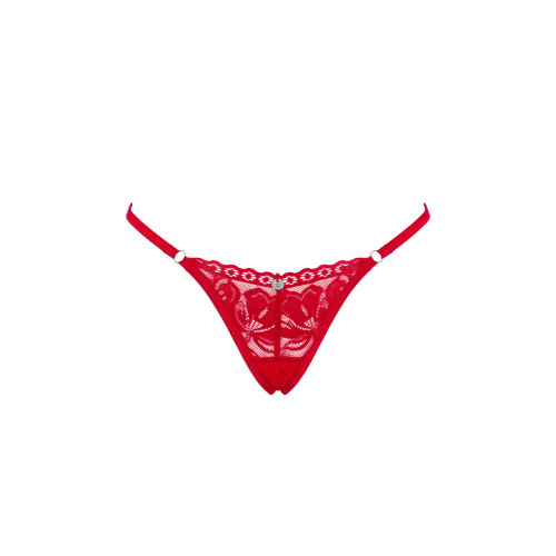 Стринги Obsessive Lacelove thong красные M/L