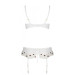 Сексуальный комплект с поясом для чулок Passion LOVELIA SET white XXL/XXXL