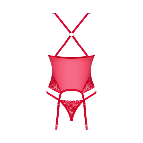 Obsessive Lacelove corset красный M/L