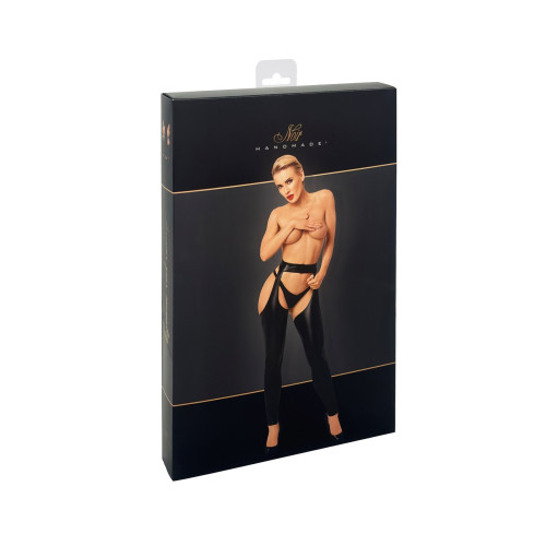 Леггинсы Noir Handmade F323 Rebel, XL, black, под латекс, с открытыми бедрами и ягодицами