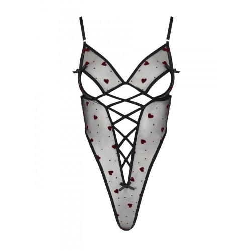 Эротический боди с рисунком Passion LOVELIA BODY black S/M