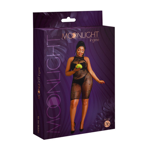 Платье-бодистокинг Moonlight Plus Model 06 Black XL-XXXL