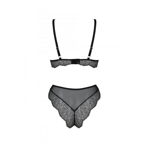 Комплект Passion AMBERLY SET black, L/XL, бралетт и трусики бразилиана