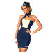Эротический костюм стюардессы Obsessive Stewardess uniform голубой M/L