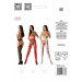 Эротические колготки-бодистокинг со шнуровкой на бедрах Passion S026 One Size, red, с доступом