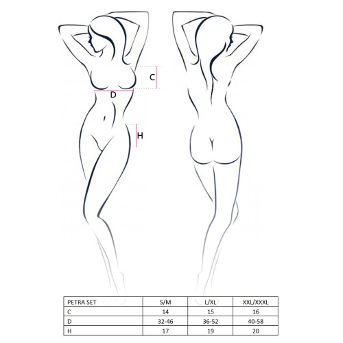 Эротический комплект Passion PETRA SET L/XL Черный