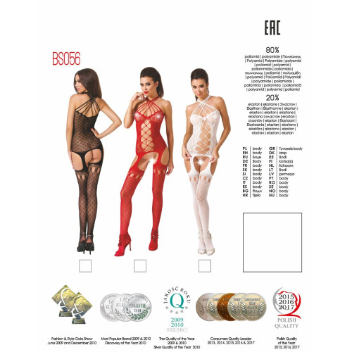 Бодистокинг Passion BS056 Красный S/M/L