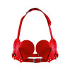 Лиф Сердце из натуральной кожи Feral Feelings - Hearts Bra Red