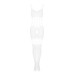 Сетчатый бодистокинг с имитацией топа и шорт Obsessive Bodystocking G330 белый XL/XXL