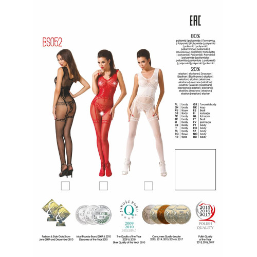 Бодистокинг Passion BS052 Белый S/M/L