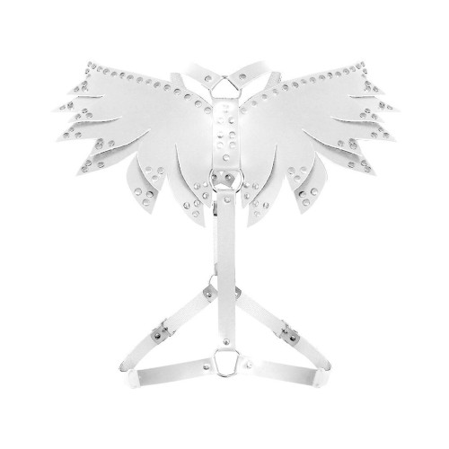 Жіноча портупея Art of Sex - Wings біла L-2XL, екошкіра