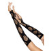 Довгі мітенки Leg Avenue Faux wrap net arm warmers велика сітка Black One size