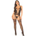 Комплект Leg Avenue Cami Garter with Stockings and String One Size, Black