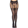 Колготки Leg Avenue Fishnet tights with back seam задний шов, кружево, сетка Black One size