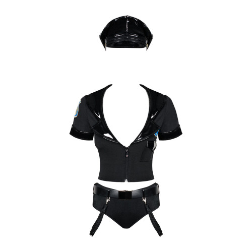 Еротичний костюм поліцейського Obsessive Police set чорний S/M