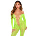 Бодистокинг Leg Avenue Crotchless Footless Lingerie Bodystocking One Size Neon Green