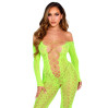Бодистокинг Leg Avenue Crotchless Footless Lingerie Bodystocking One Size Neon Green
