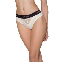 Трусики з широкою резинкою і мереживом Passion PS001 PANTIES L, ecru