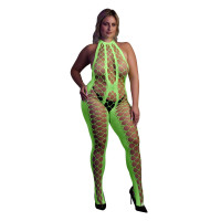 Бодістокінг Ouch! Bodystocking With Halterneck Green XL/4XL