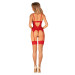 Комплект корсет та стрінги Obsessive Ingridia corset & thong M/L, червоний