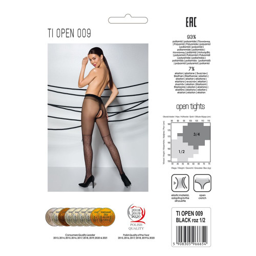 Колготки с открытым доступом Passion TIOPEN 009 black 1/2 (20 den)