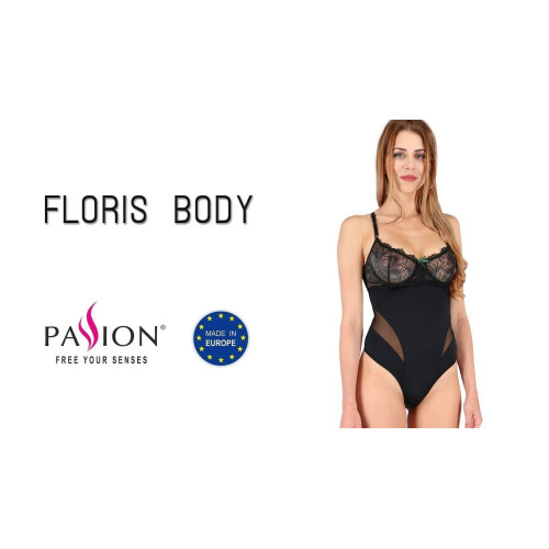 Боді Passion FLORIS BODY Чорний S/M