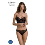 Комплект Passion DROSERA SET black S/M, сетка+кружево, бюстье и трусики танга